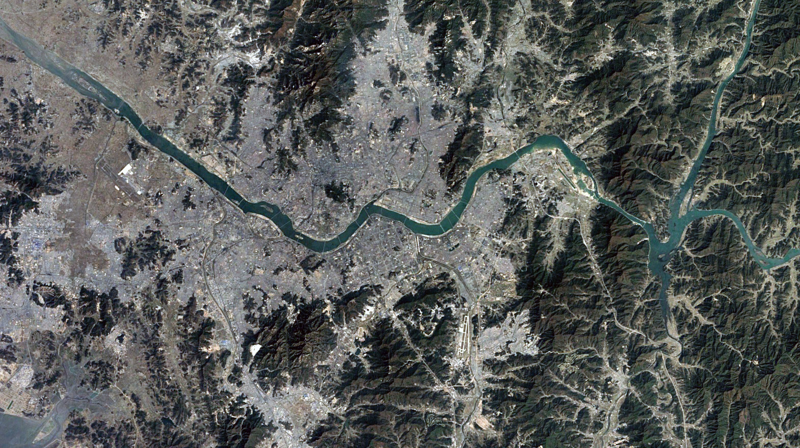 seoul satellite view 1990