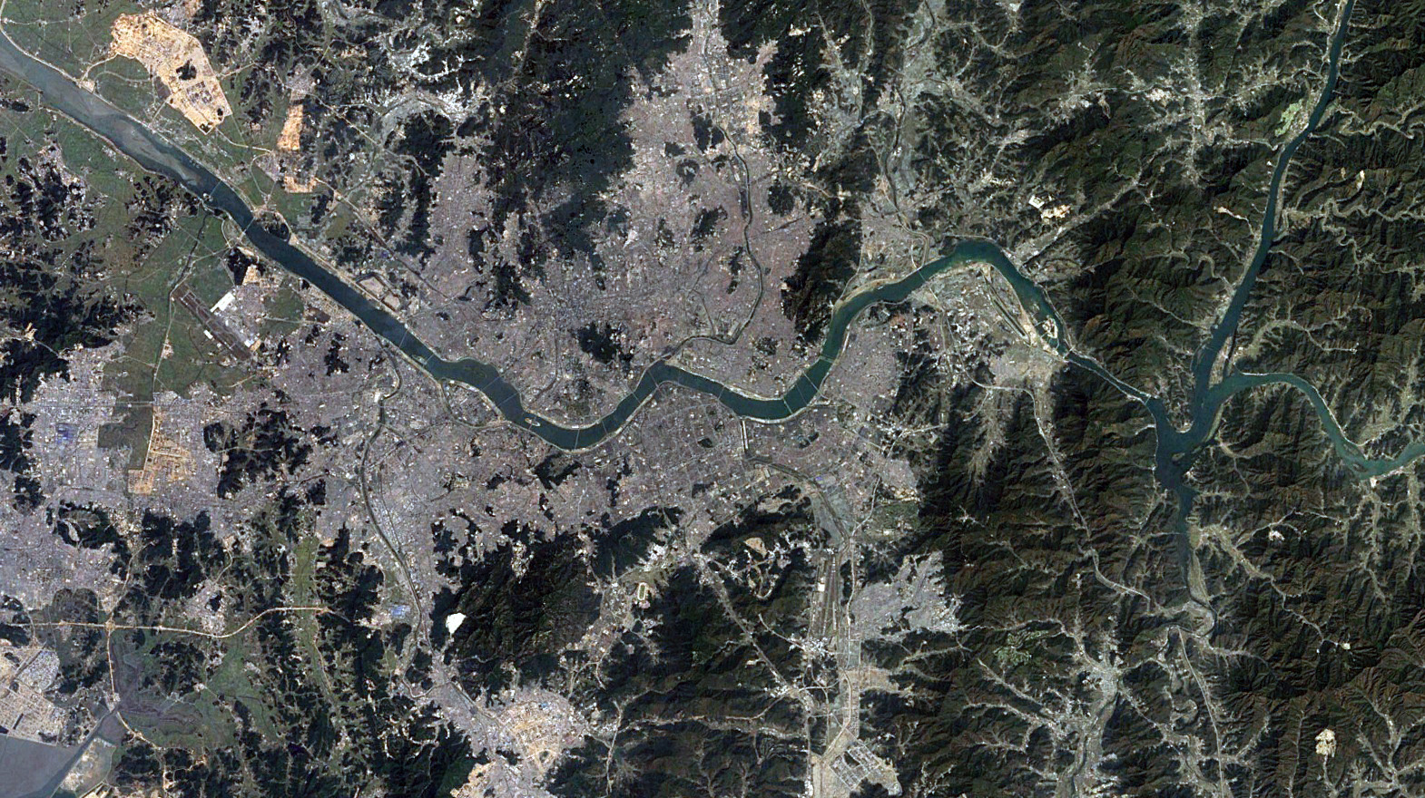 seoul satellite view 1992