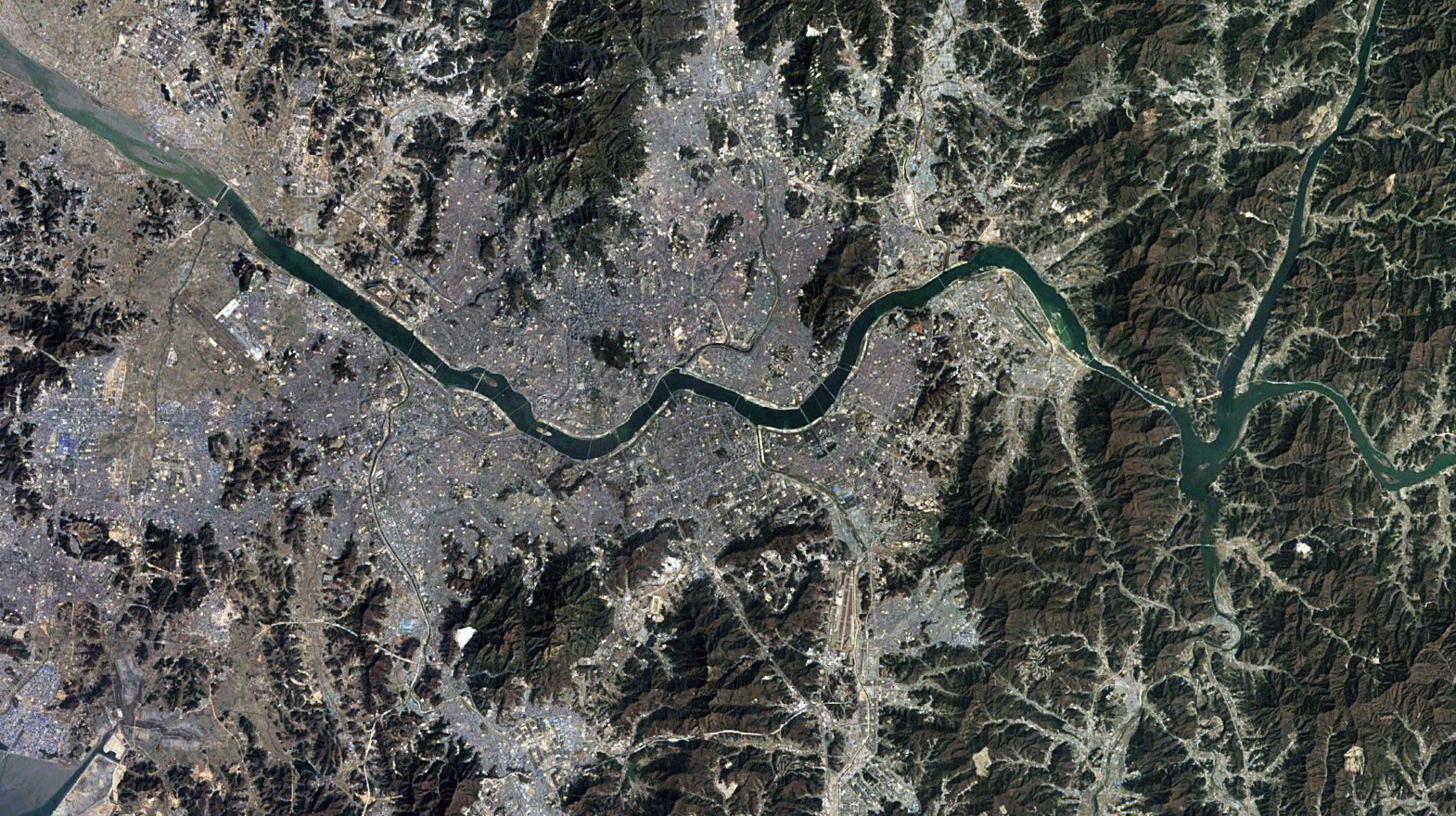 seoul satellite view 1996