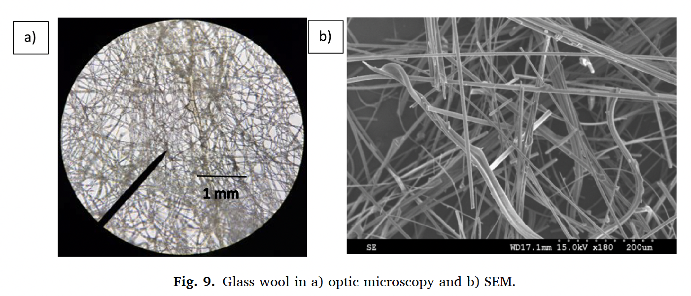 Glass Wool SEM image